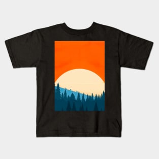 Orange Sundown Kids T-Shirt